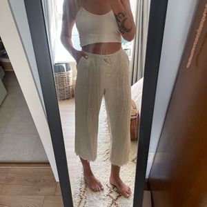Cream Linen Pant